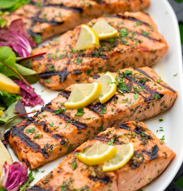 Lemon Garlic Grilled Salmon