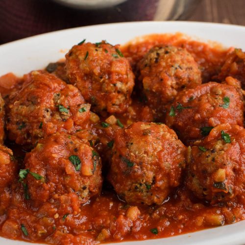 Baked Chicken Meatballs with Quinoa