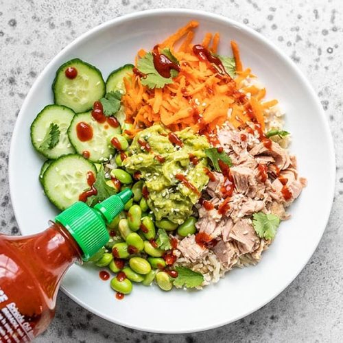 Spicy Tuna and Avocado Salad Bowls